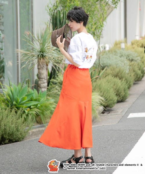 RAGEBLUE(レイジブルー)の「トムとジェリー/バックプリントTシャツ(Tシャツ/カットソー・レディース・ホワイト/スミクロ/ブルー・FREE)」の12枚目の写真