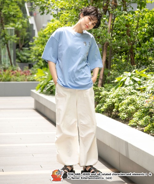 RAGEBLUE(レイジブルー)の「トムとジェリー/バックプリントTシャツ(Tシャツ/カットソー・レディース・ホワイト/スミクロ/ブルー・FREE)」の10枚目の写真