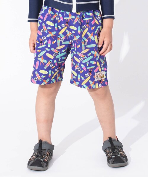 BREEZE（ブリーズ）の「/ワクワクビーチショーツ（水着・キッズ・パープル/ネイビー/オフホワイト/ターコイズブルー/オレンジ/グリーン/レインボー/チャコール・90/100/110/120/130/80/140）」の6枚目の写真
