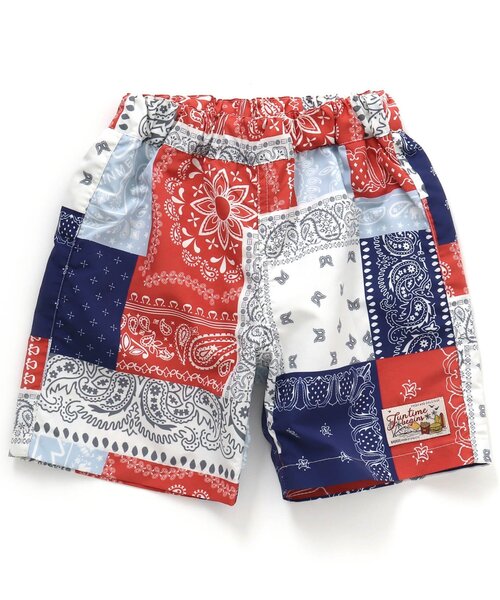 BREEZE（ブリーズ）の「/ワクワクビーチショーツ（水着・キッズ・パープル/ネイビー/オフホワイト/ターコイズブルー/オレンジ/グリーン/レインボー/チャコール・90/100/110/120/130/80/140）」の8枚目の写真