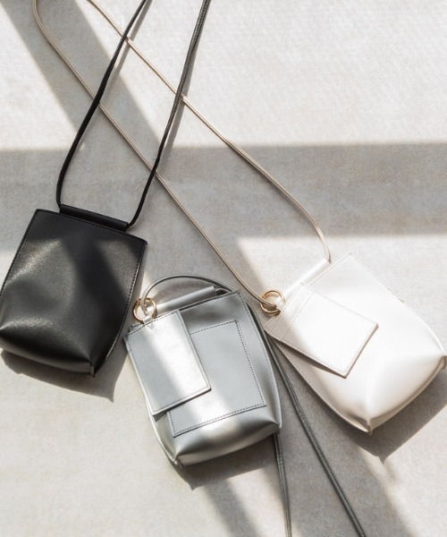 Pierrot（ピエロ）の「ミニポシェットショルダーバッグ（ショルダーバッグ・レディース・アイボリー/ブラック/グレイッシュベージュ/パープル/シルバー・FREE）」の21枚目の写真