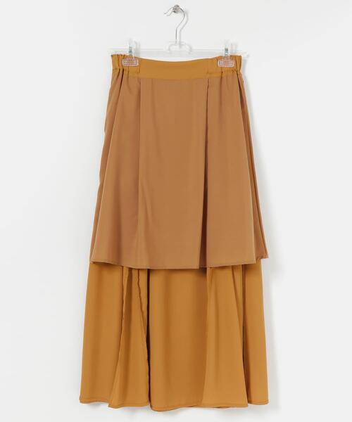 LAATO（ラート）の「TACK FLARE SKIRT（スカート・レディース・ベージュ/イエロー・FREE）」の4枚目の写真