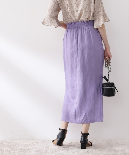 N.(N. Natural Beauty Basic)(エヌエヌナチュラルビューティーベーシック)の「麻混タイトスカート(スカート・レディース・ホワイト/パープル/グレー/レッド・SMALL/MEDIUM)」の21枚目の写真