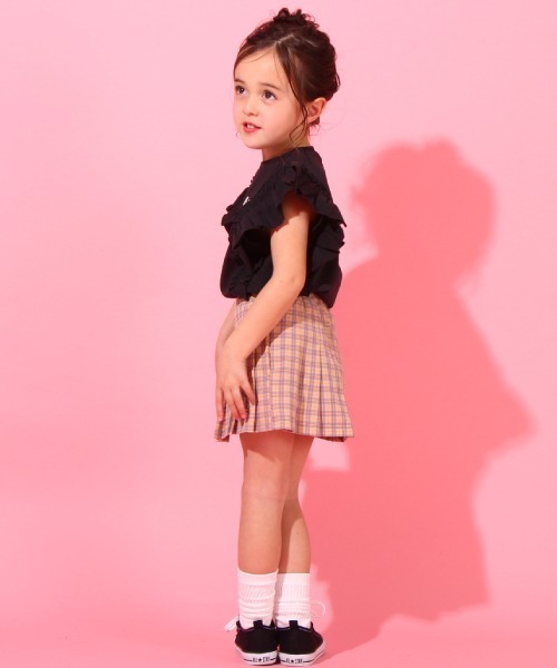BABYDOLL（ベビードール）の「プリーツチェック スカート 6588K（デニムスカート・キッズ・ベビーピンク/イエロー・120cm/100cm/140cm/130cm/90cm/150cm/110cm/80ｃｍ）」の7枚目の写真