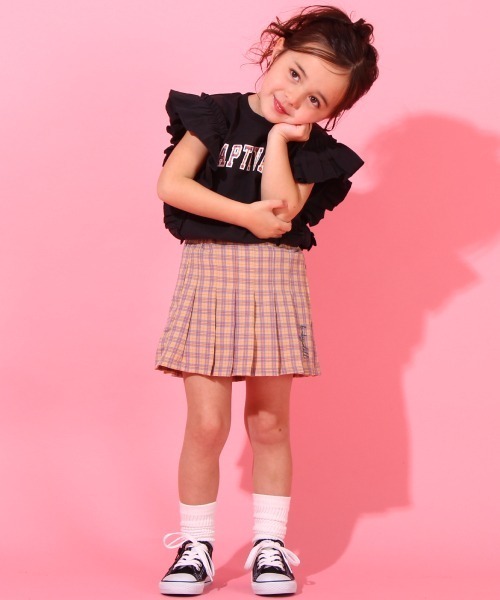 BABYDOLL（ベビードール）の「プリーツチェック スカート 6588K（デニムスカート・キッズ・ベビーピンク/イエロー・120cm/100cm/140cm/130cm/90cm/150cm/110cm/80ｃｍ）」の8枚目の写真