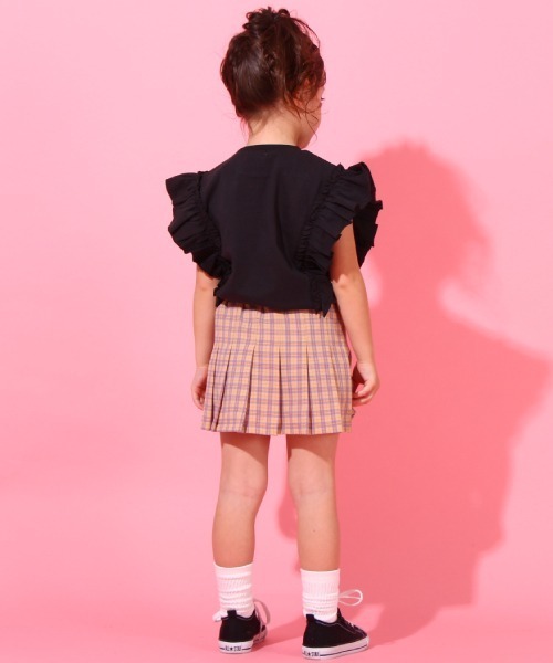 BABYDOLL（ベビードール）の「プリーツチェック スカート 6588K（デニムスカート・キッズ・ベビーピンク/イエロー・120cm/100cm/140cm/130cm/90cm/150cm/110cm/80ｃｍ）」の9枚目の写真