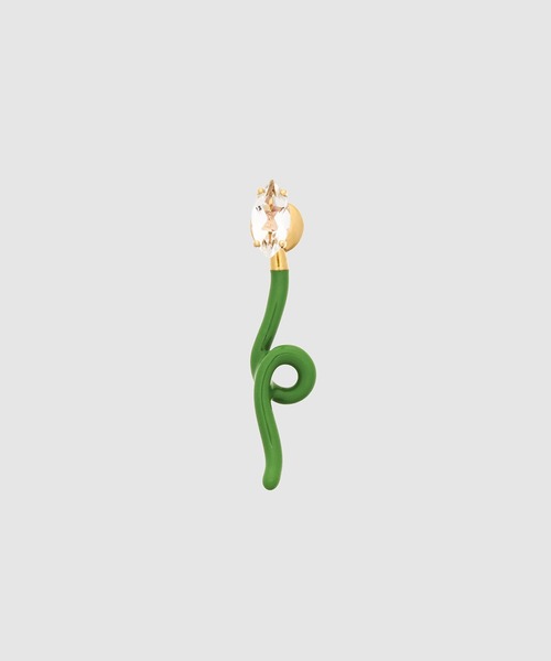 Groovy Single Earring Long 9kt