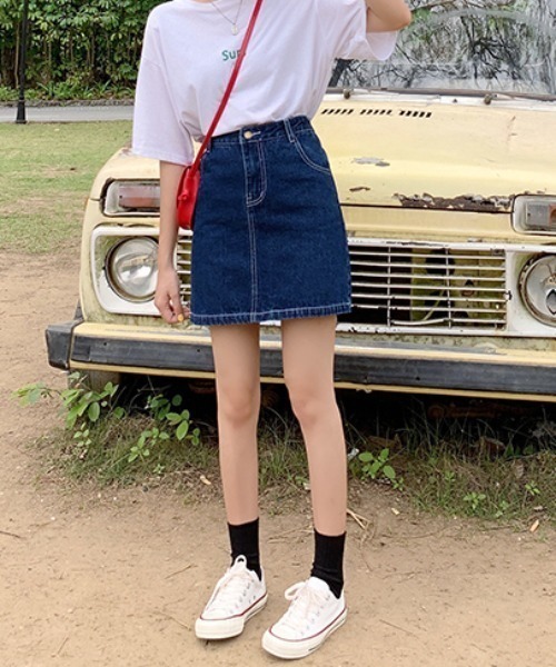 Mayree（メイリー）の「【almo】【ACT -fascination design-】デニムミニスカート(SP)（デニムスカート・レディース・ブラック/ブルー・SMALL/LARGE/MEDIUM）」の15枚目の写真