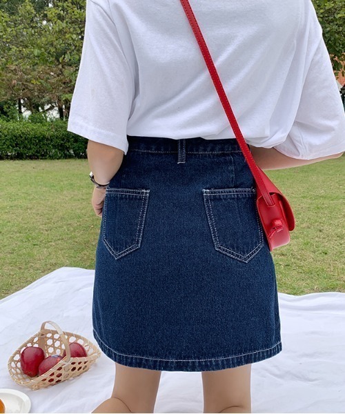 Mayree（メイリー）の「【almo】【ACT -fascination design-】デニムミニスカート(SP)（デニムスカート・レディース・ブラック/ブルー・SMALL/LARGE/MEDIUM）」の12枚目の写真