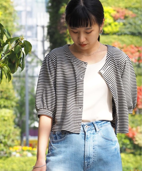 cepo(セポ)の「【SET ITEM】ショートカーディガン+ノースリーブワンピース(ワンピース・レディース・ブラック/オレンジ/ブラック系その他・M)」の5枚目の写真