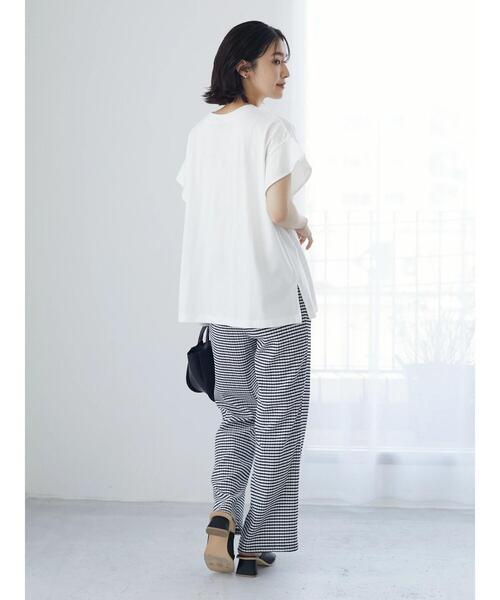 Sugar spoon(シュガースプーン)の「・SUGAR SPOON ラッフルスリーブTシャツ(Tシャツ/カットソー・レディース・ブラック/ネイビー/オフホワイト/イエロー・FREE)」の16枚目の写真