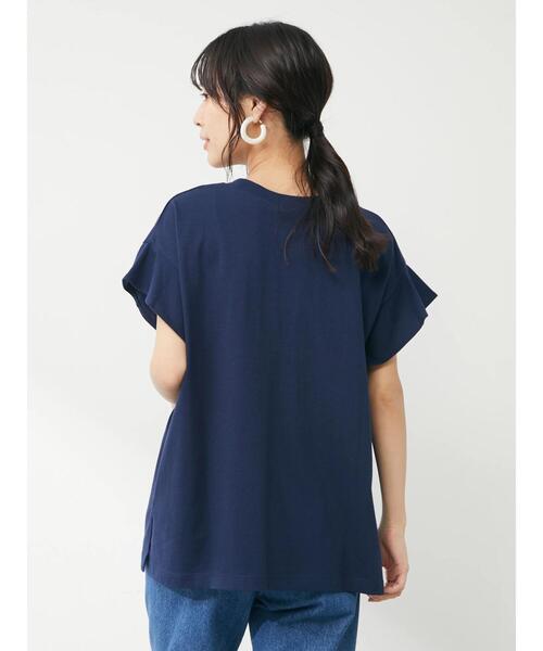 Sugar spoon(シュガースプーン)の「・SUGAR SPOON ラッフルスリーブTシャツ(Tシャツ/カットソー・レディース・ブラック/ネイビー/オフホワイト/イエロー・FREE)」の9枚目の写真