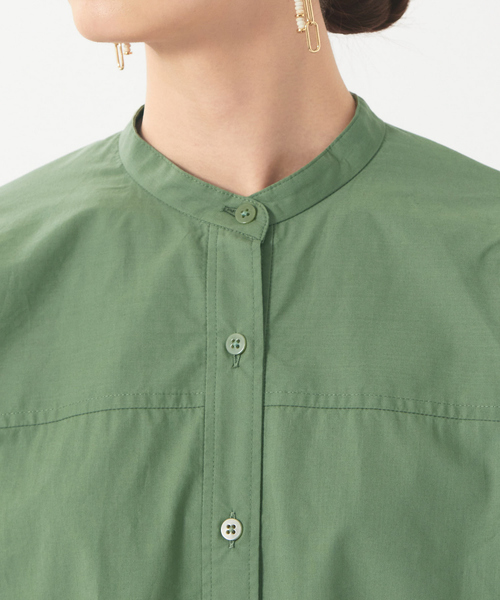 qualite(カリテ)の「ダンプバンドカラーシャツ(シャツ/ブラウス・レディース・グリーン/ネイビー・36/38)」の22枚目の写真