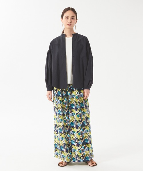 qualite(カリテ)の「ダンプバンドカラーシャツ(シャツ/ブラウス・レディース・グリーン/ネイビー・36/38)」の13枚目の写真