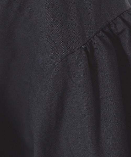 qualite(カリテ)の「ダンプバンドカラーシャツ(シャツ/ブラウス・レディース・グリーン/ネイビー・36/38)」の3枚目の写真