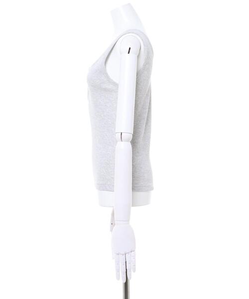 INGNI(イング)の「ヘンリーネック2WAYリブタンク(タンクトップ・レディース・ブラック/オフホワイト/グリーン/オートミール・M)」の6枚目の写真