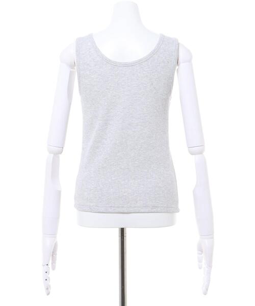 INGNI(イング)の「ヘンリーネック2WAYリブタンク(タンクトップ・レディース・ブラック/オフホワイト/グリーン/オートミール・M)」の7枚目の写真