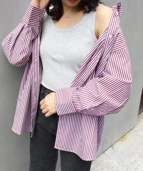 INGNI(イング)の「ヘンリーネック2WAYリブタンク(タンクトップ・レディース・ブラック/オフホワイト/グリーン/オートミール・M)」の11枚目の写真