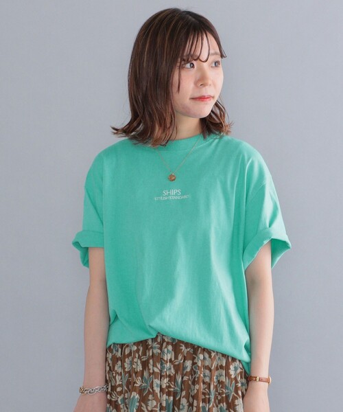 SHIPS（シップス）の「*SHIPS: STYLISH STANDARD ロゴ 刺繍 T