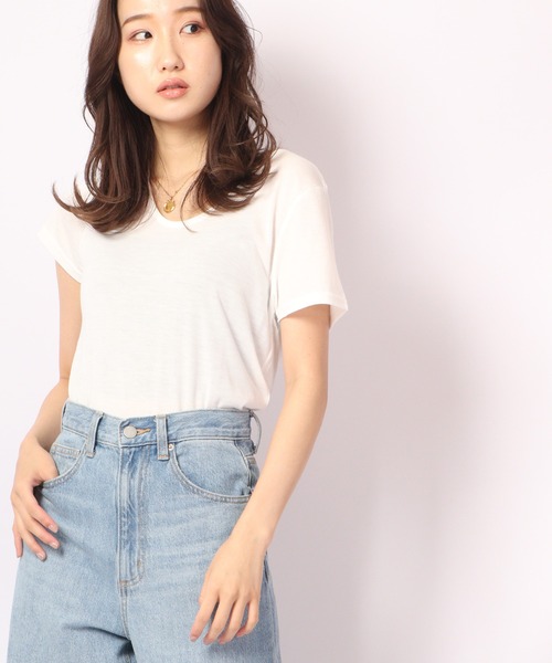 FUNALIVE(ファンアライブ)の「PAGE ONE NANO FINE加工半袖Tシャツ(Tシャツ/カットソー・レディース・ネイビー/杢グレー/オフホワイト/ブラック系その他/ブラック・L/M)」の11枚目の写真