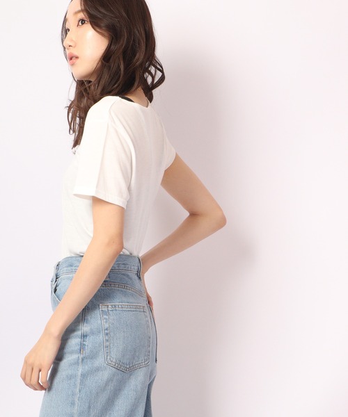 FUNALIVE(ファンアライブ)の「PAGE ONE NANO FINE加工半袖Tシャツ(Tシャツ/カットソー・レディース・ネイビー/杢グレー/オフホワイト/ブラック系その他/ブラック・L/M)」の12枚目の写真
