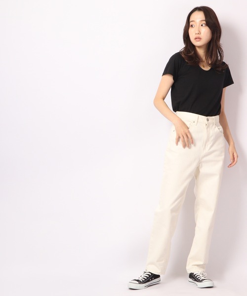 FUNALIVE(ファンアライブ)の「PAGE ONE NANO FINE加工半袖Tシャツ(Tシャツ/カットソー・レディース・ネイビー/杢グレー/オフホワイト/ブラック系その他/ブラック・L/M)」の21枚目の写真