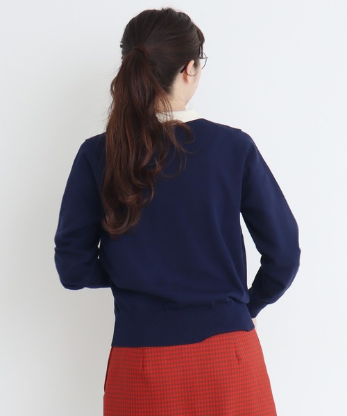 CHILD WOMAN（チャイルドウーマン）の「4/101 CRAFT14GG 刺繍衿付き長袖プルオーバー（ニット/セーター・レディース・ブラック/レッド/ネイビー・FREE）」の14枚目の写真
