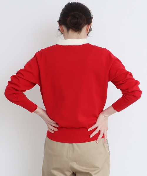 CHILD WOMAN（チャイルドウーマン）の「4/101 CRAFT14GG 刺繍衿付き長袖プルオーバー（ニット/セーター・レディース・ブラック/レッド/ネイビー・FREE）」の7枚目の写真