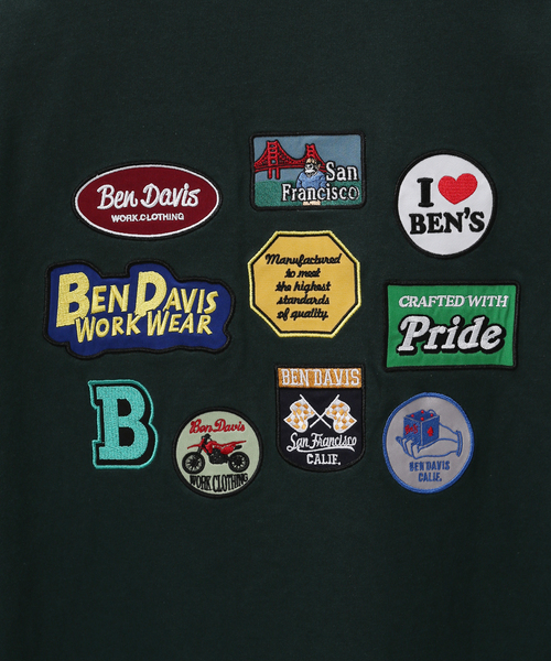 BEN DAVIS（ベンデイビス）の「【BEN DAVIS / ベンデイビス】別注 wappen Tシャツ（Tシャツ/カットソー・メンズ・グリーン/ブラック/ホワイト・LARGE/MEDIUM）」の22枚目の写真
