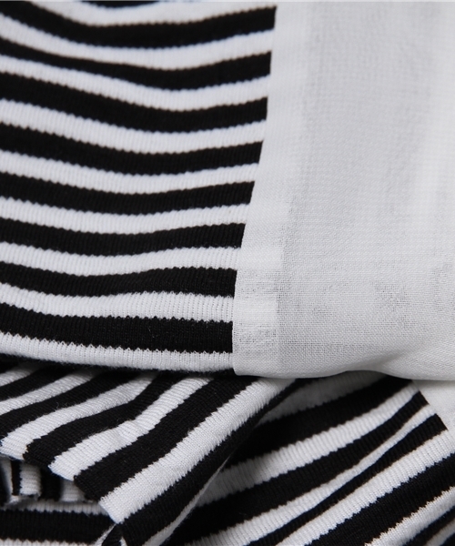 DISCOAT（ディスコート）の「【Discoat】リップル袖シフォンプルオーバー（Tシャツ/カットソー・レディース・その他19/グレー/ネイビー/オフホワイト・ﾌﾘ-）」の10枚目の写真