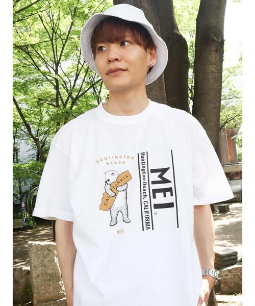 MEI（メイ）の「MEI HUNTINGTON BEACH　＊（Tシャツ/カットソー・レディース・ホワイト/ベージュ・M/L/XL）」の18枚目の写真