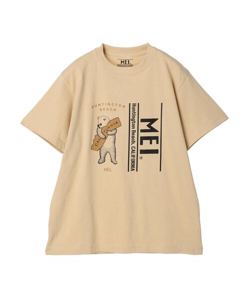 MEI（メイ）の「MEI HUNTINGTON BEACH　＊（Tシャツ/カットソー・レディース・ホワイト/ベージュ・M/L/XL）」の5枚目の写真