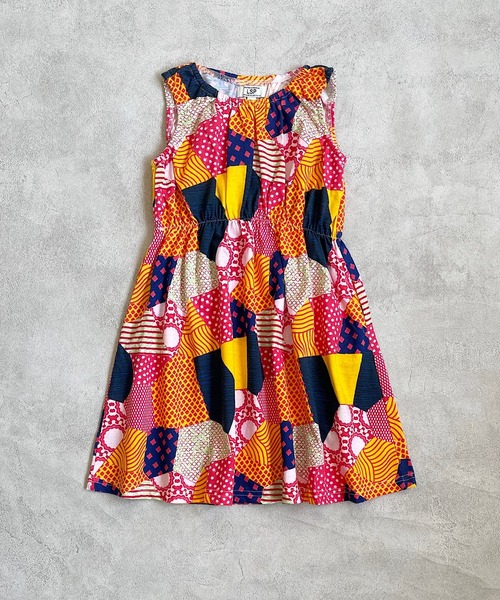 Life Support Products（ライフサポートプロダクツ）の「タンクトップ総柄ワンピース（80～150cm）（ワンピース・キッズ・ライトグリーン/マルチ/ラベンダー・90/100/110/120/80/130/95/140/150）」の3枚目の写真