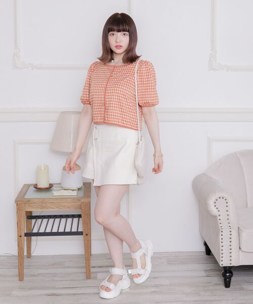 ems excite(エムズエキサイト)の「ラップミニSK(スカート・レディース・ブラック/ナチュラル/ケミカルウォッシュ・FREE)」の14枚目の写真