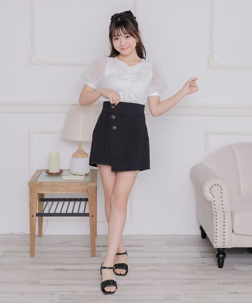 ems excite(エムズエキサイト)の「ラップミニSK(スカート・レディース・ブラック/ナチュラル/ケミカルウォッシュ・FREE)」の18枚目の写真