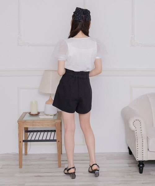 ems excite(エムズエキサイト)の「ラップミニSK(スカート・レディース・ブラック/ナチュラル/ケミカルウォッシュ・FREE)」の5枚目の写真