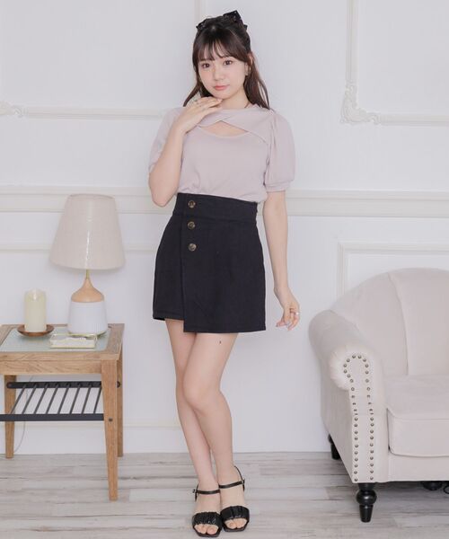 ems excite(エムズエキサイト)の「ラップミニSK(スカート・レディース・ブラック/ナチュラル/ケミカルウォッシュ・FREE)」の15枚目の写真