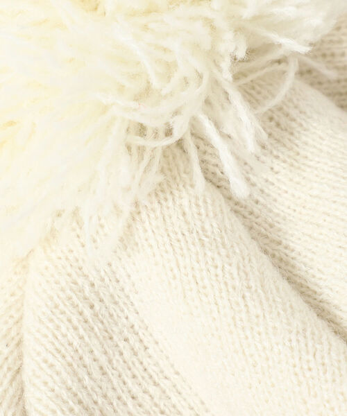 BEAMS BOY（ビームスボーイ）の「NEW ERA × BEAMS BOY / 別注 ポン ニット ワッチキャップ（ニットキャップ/ビーニー・レディース・バーガンディー/ネイビー/アイボリー・FREE）」の5枚目の写真