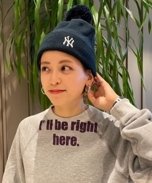 BEAMS BOY（ビームスボーイ）の「NEW ERA × BEAMS BOY / 別注 ポン ニット ワッチキャップ（ニットキャップ/ビーニー・レディース・バーガンディー/ネイビー/アイボリー・FREE）」の3枚目の写真