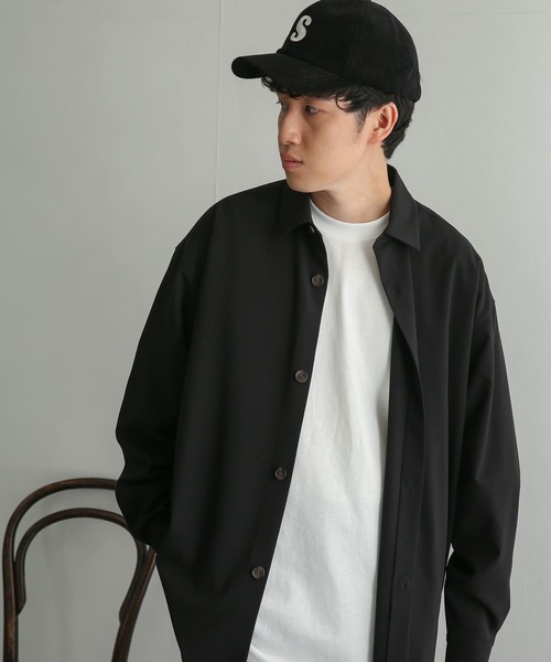 SENSE OF PLACE by URBAN RESEARCH(センスオブプレイスバイアーバンリサーチ)の「『イージーケア』カラールーズシャツ(シャツ/ブラウス・メンズ・ブラウン/ライトベージュ/ブラック/その他2/チャコールグレー/その他1・MEDIUM/LARGE)」の2枚目の写真