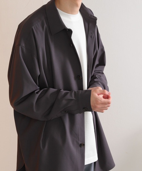 SENSE OF PLACE by URBAN RESEARCH(センスオブプレイスバイアーバンリサーチ)の「『イージーケア』カラールーズシャツ(シャツ/ブラウス・メンズ・ブラウン/ライトベージュ/ブラック/その他2/チャコールグレー/その他1・MEDIUM/LARGE)」の14枚目の写真