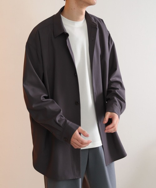 SENSE OF PLACE by URBAN RESEARCH(センスオブプレイスバイアーバンリサーチ)の「『イージーケア』カラールーズシャツ(シャツ/ブラウス・メンズ・ブラウン/ライトベージュ/ブラック/その他2/チャコールグレー/その他1・MEDIUM/LARGE)」の20枚目の写真