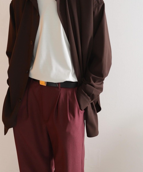 SENSE OF PLACE by URBAN RESEARCH(センスオブプレイスバイアーバンリサーチ)の「『イージーケア』カラールーズシャツ(シャツ/ブラウス・メンズ・ブラウン/ライトベージュ/ブラック/その他2/チャコールグレー/その他1・MEDIUM/LARGE)」の21枚目の写真