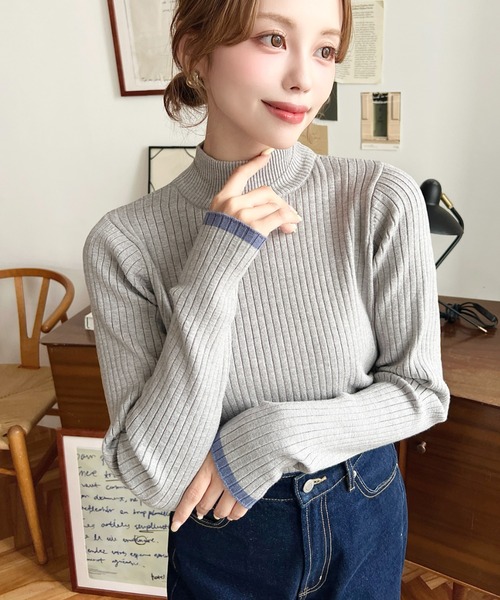 セール】【累計販売枚数8万枚突破！】12G ボトルネック配色ライン