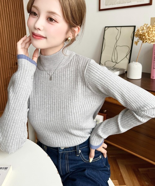 セール】【累計販売枚数7万枚突破！】12G ボトルネック配色ライン