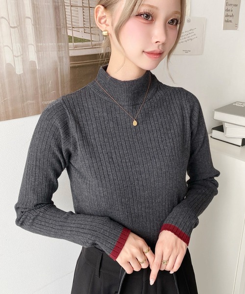 セール】【累計販売枚数9万枚突破！】12G ボトルネック配色ライン