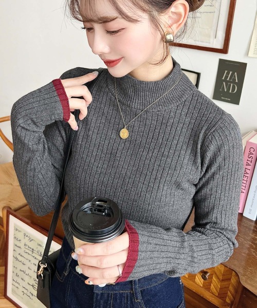 セール】【累計販売枚数8万枚突破！】12G ボトルネック配色ライン