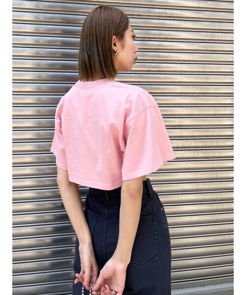 EMODA(エモダ)の「ヘムシャープショートTシャツ(Tシャツ/カットソー・レディース・ブラック/ピンク/ホワイト・FREE)」の22枚目の写真