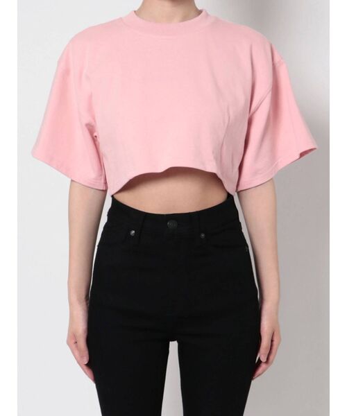 EMODA(エモダ)の「ヘムシャープショートTシャツ(Tシャツ/カットソー・レディース・ブラック/ピンク/ホワイト・FREE)」の19枚目の写真