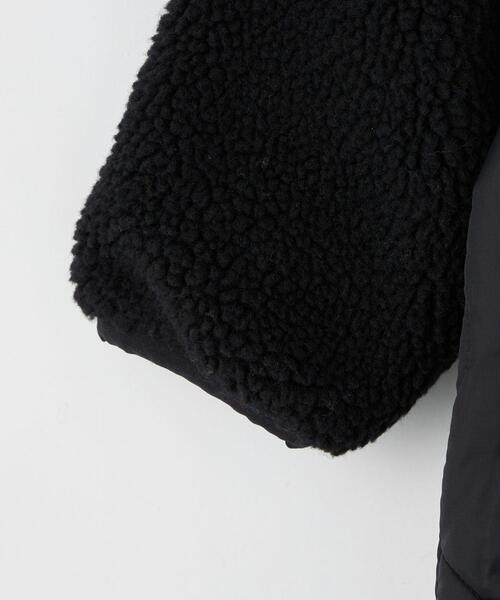 green label relaxing（グリーンレーベルリラクシング）の「TJ ボア×キルト コート 100-130cm（ノーカラーコート・キッズ・ブラック/コバルトブルー/ライトグレー・100cm/130cm/110cm/120cm）」の3枚目の写真